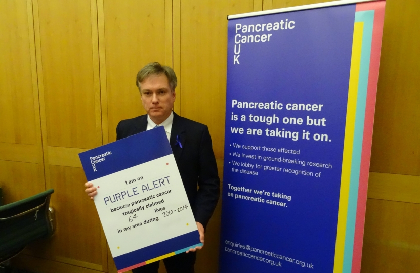 Henry Smith MP on Purple Alert to change the future for People Affected by Pancreatic Cancer