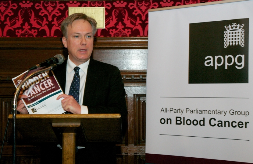 Crawley MP leads Blood Cancer Call in Parliament