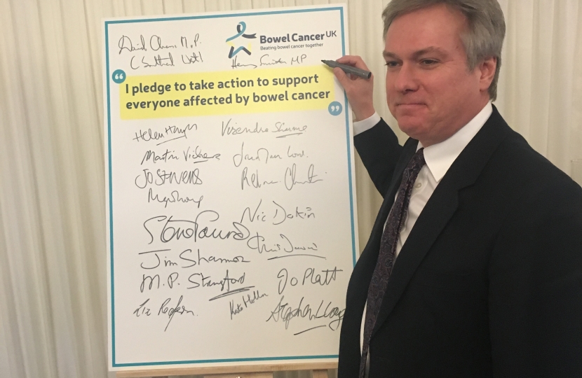 Crawley MP pledges to be a Bowel Cancer Champion