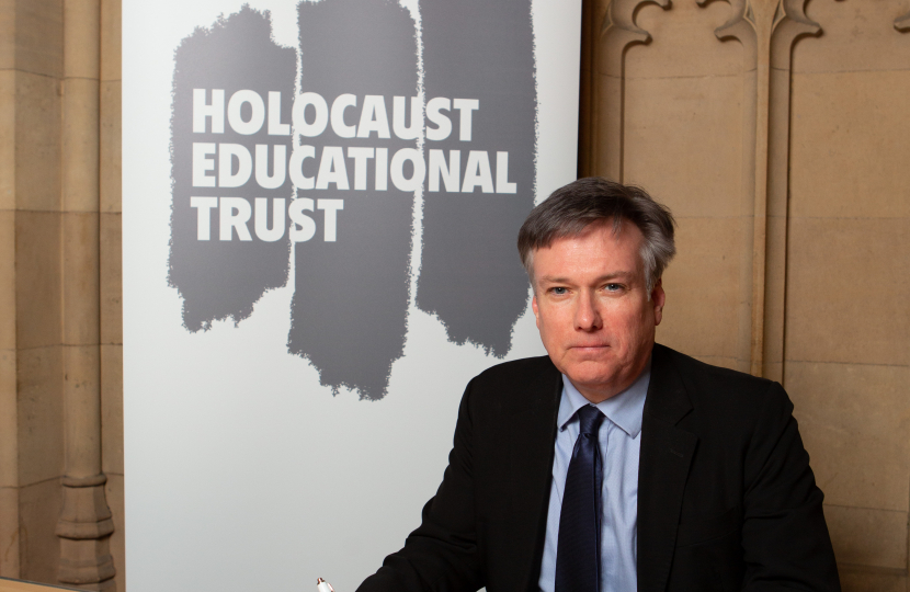 Henry Smith MP signs Holocaust Educational Trust Book of Commitment marking 78 years since the Liberation of the Concentration Camps