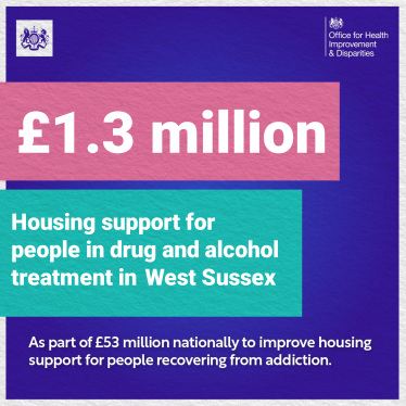 Henry Smith MP welcomes £1.3 million to improve Housing Support for Drug and Alcohol Recovery in West Sussex